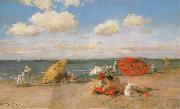 William Merrit Chase At the Seaside oil on canvas